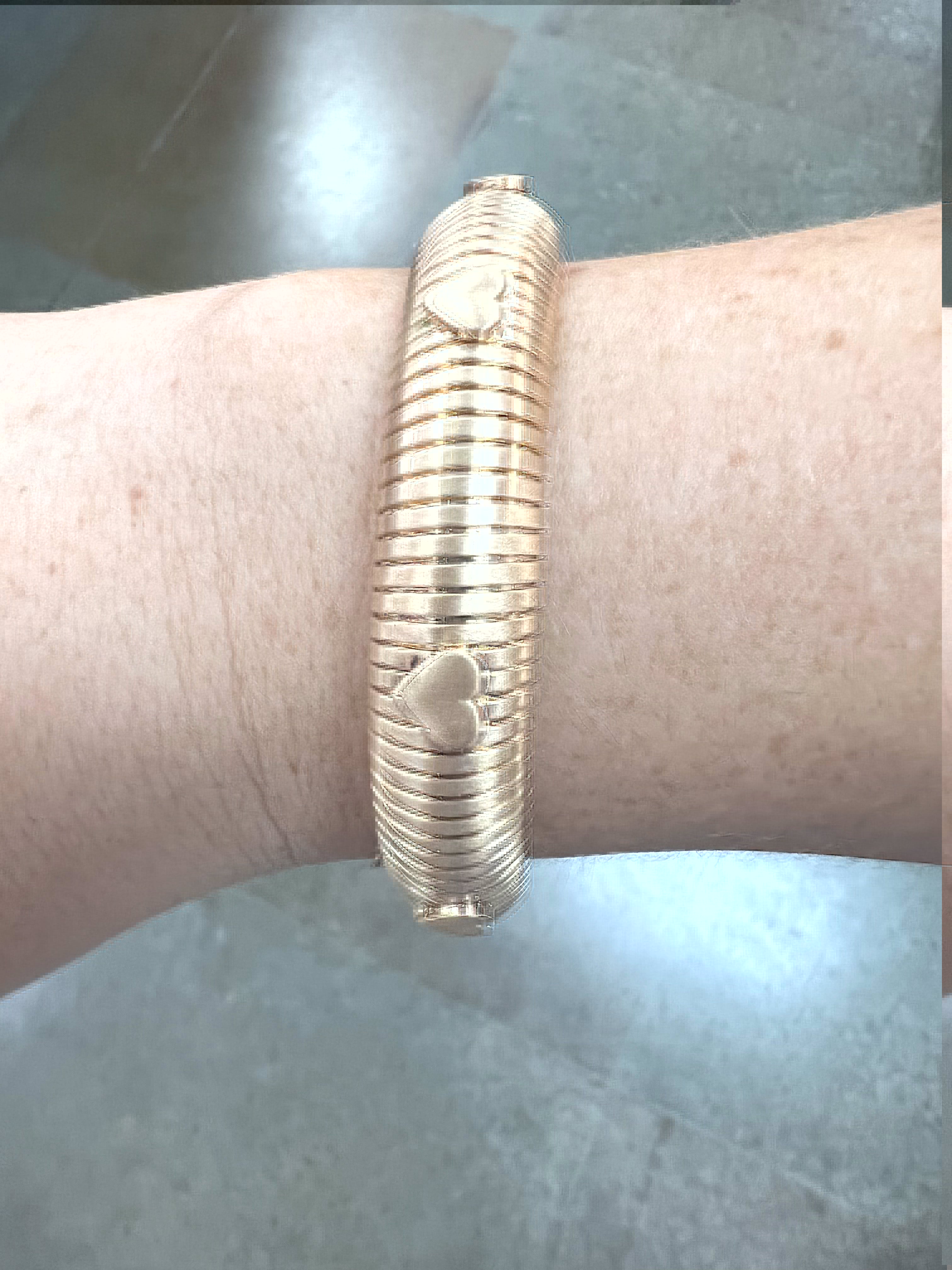 HEART WATCHBAND STRETCHY BANGLE