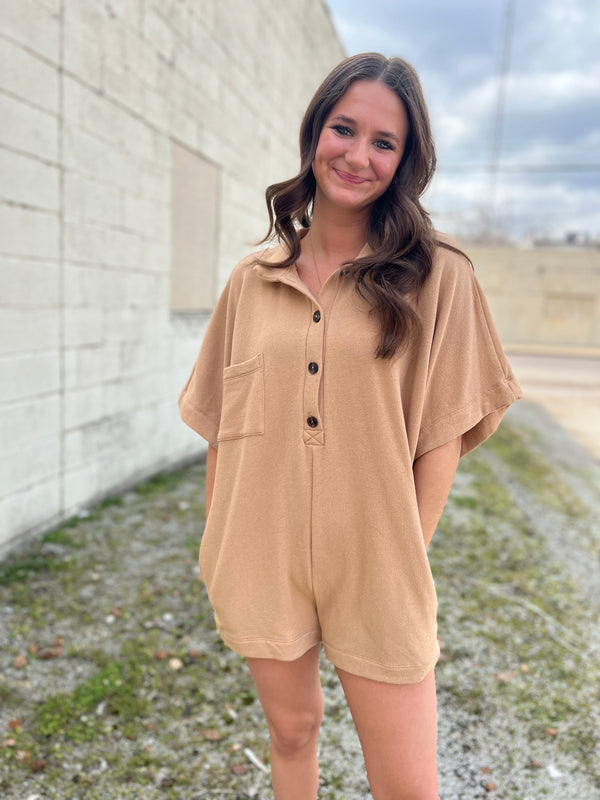 COLLARED ROMPER- 3 COLORS