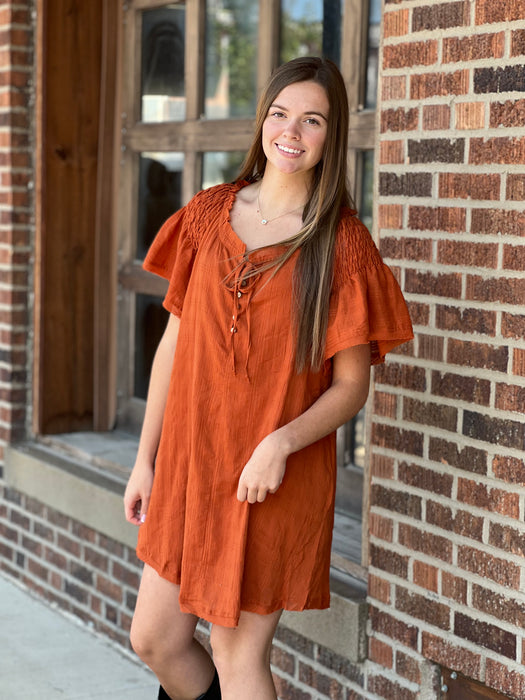 AUTUMN LEAVES MINI DRESS