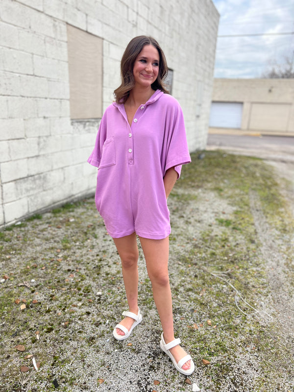 COLLARED ROMPER- 3 COLORS