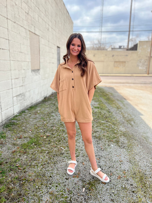 COLLARED ROMPER- 3 COLORS